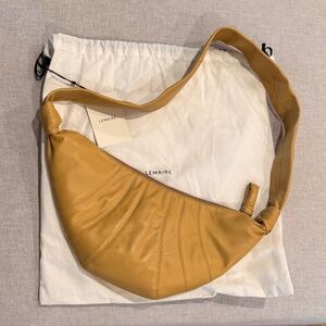 LEMAIRE medium croissant bag, ginger